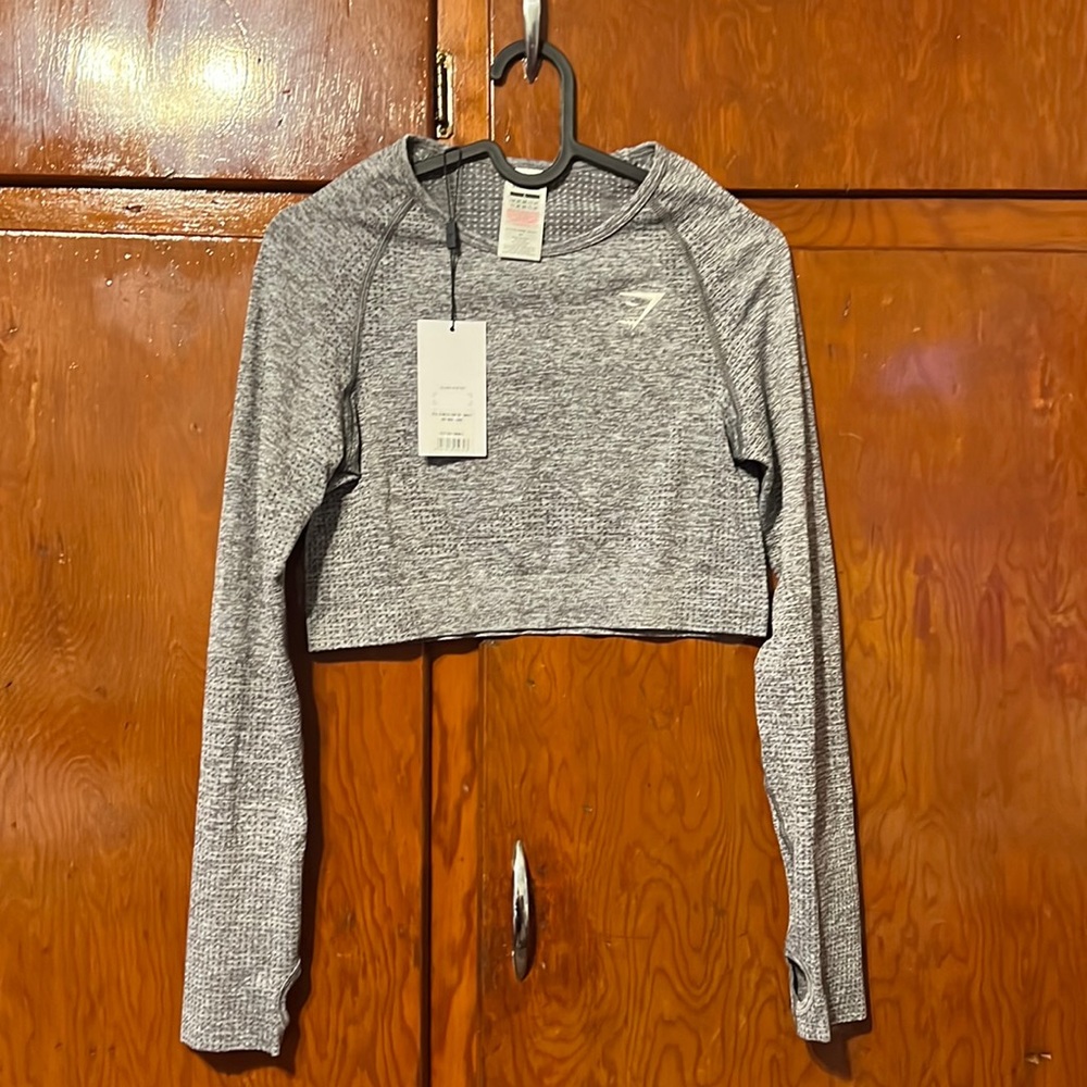 Gymshark vital seamless crop top - Smokey grey marl - large *NEW WITH TAGS*